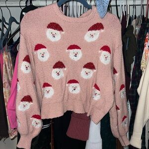 Pink Santa Christmas Sweater